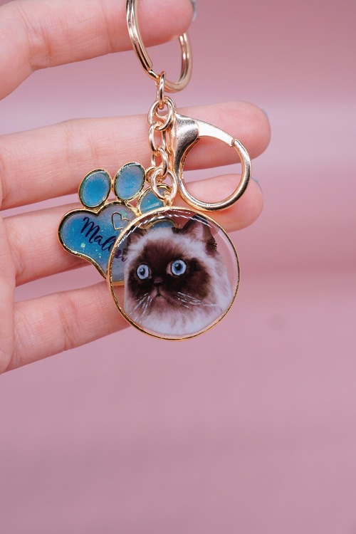 Keychain with portrait with your cat